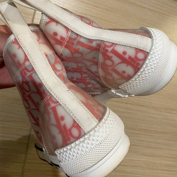 DIOR MEN B23 Oblique Sneakers High Top Sneakers Rare Red Colors - Picture 8 of 16